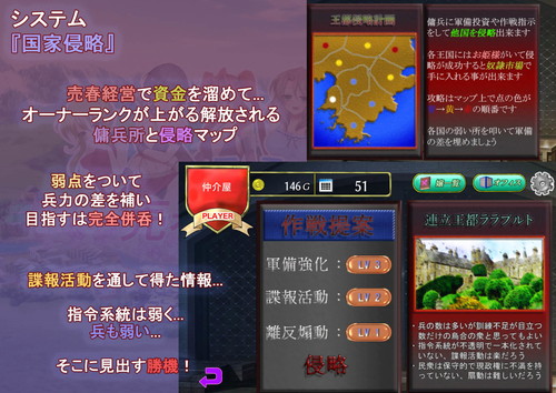 風俗店経営シミュレーションゲーム~国家侵略もあるヨ!~『そうだ売春経営しようVer.2.0』(肩引こ)の画像 風俗店経営シミュレーションゲーム~国家侵略もあるヨ!~『そうだ売春経営しようVer.2.0』(肩引こ)の画像